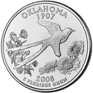 2008 Quarter - S - Oklahoma - Proof reverse